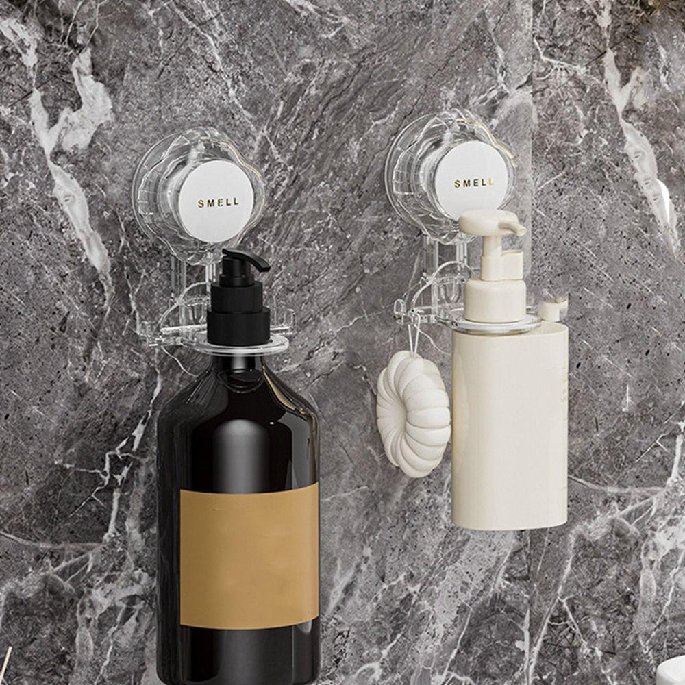 

Пластиковый держатель для геля для душа на присоске, настенный держатель для бутылок с гелем для душа, полки, вешалка для ванной комнаты серый