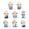 Doll Outfit Set Suspender and Hat For 15cm Figure Doll Soft Polyester Doll Overalls Matching Hat Doll Display Clothing