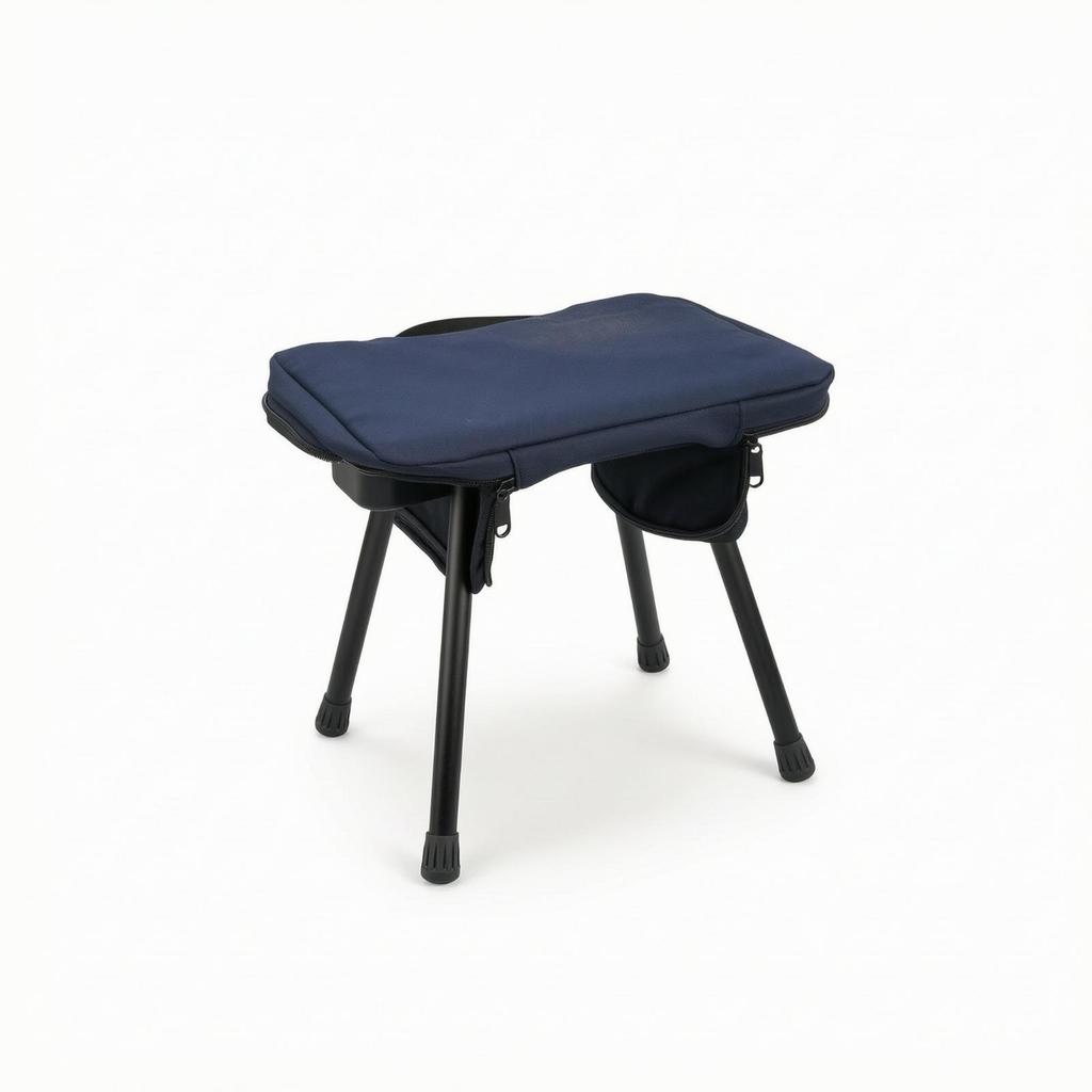 Folding Stool with Carry Bag LowProfile Carrying Compact Seat for Campers, Anglers,