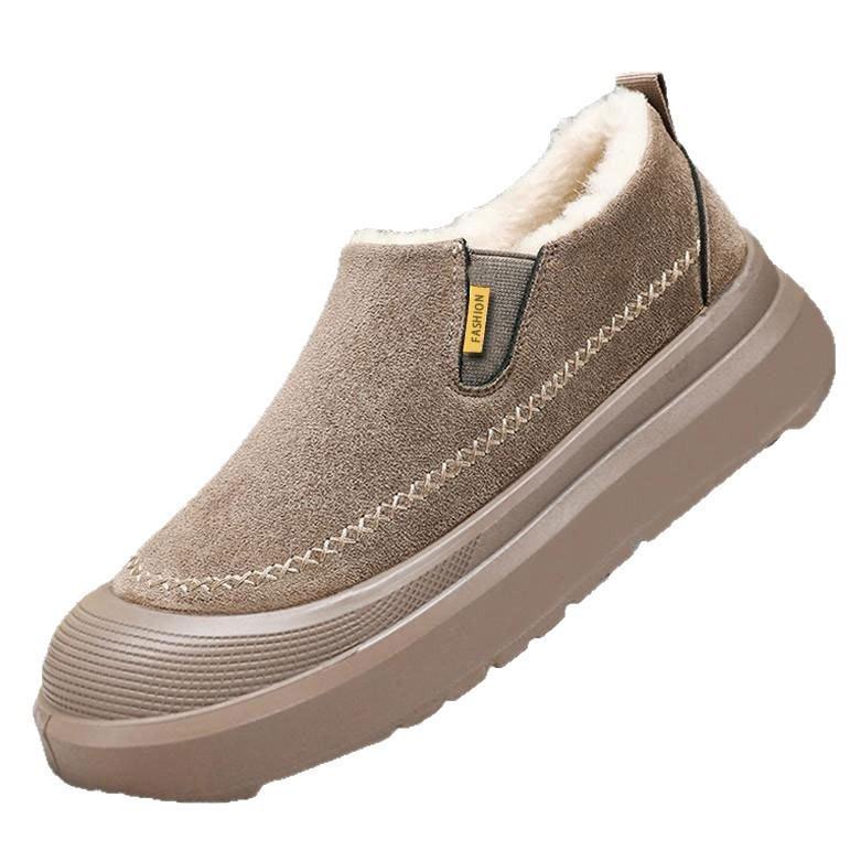 Large size cotton shoes, winter velvet thickened shoes, thick-soled comfortable snow boots, cold-proof cotton boots, short boots