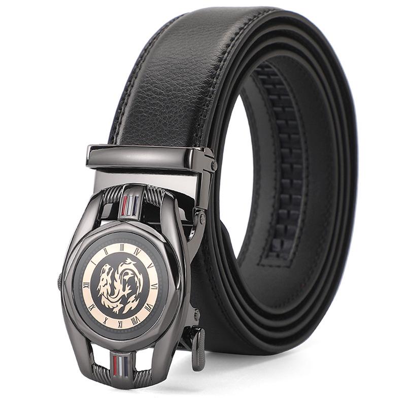 Men's High-End Genuine Leather Automatic Buckle Belt