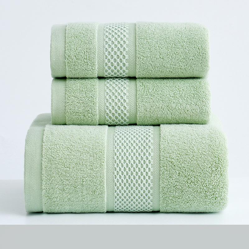 

Хлопковое полотенце для ванной комнаты Полотенце для лица Сильное впитывающее мягкое нелиняющее полотенце для взрослых Утолщенное пляжное полотенце Быстросохнущее впитывающее дорожное полотенце для душа 35cmx75cm-1pc зелёный