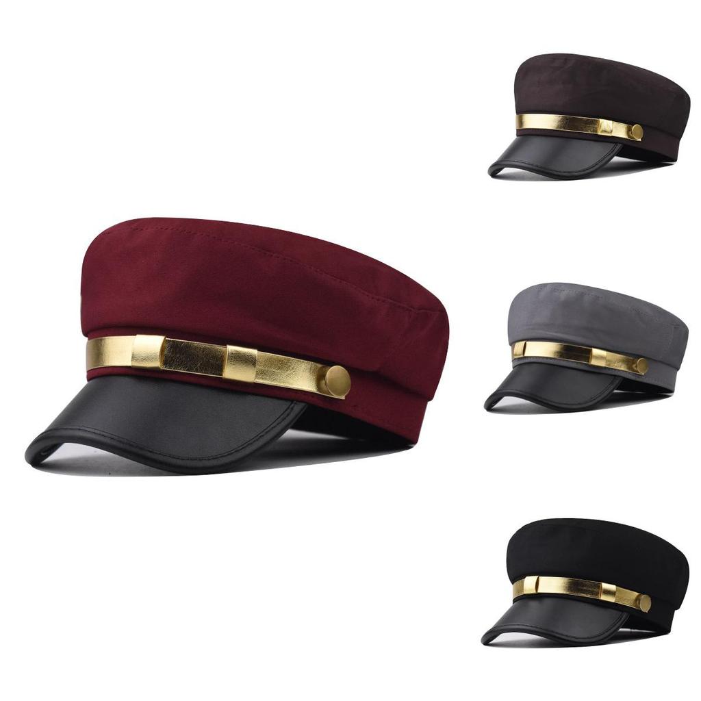 Solid Color Phnom Penh Flat Cap With Breathable Cotton Material For Autumn And Winter
