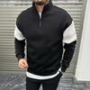 Mens Pullover Zip Lightweight Mock Neck Sweatshirt Fashion Long Sleeve Sweater Wniter Clothes