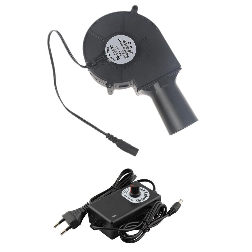 Portable 12V Power BBQ Blower Wood Stove Speed-regulating Outdoor Mobile Portable Violent Speed Controllers BBQ Fan