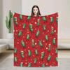 Christmas Fun Dinosaurs Super Warm Plush Throw Blanket for Kids Soft Flannel Sofa Bedspread Couch Chair Cover Trendy Home Decor
