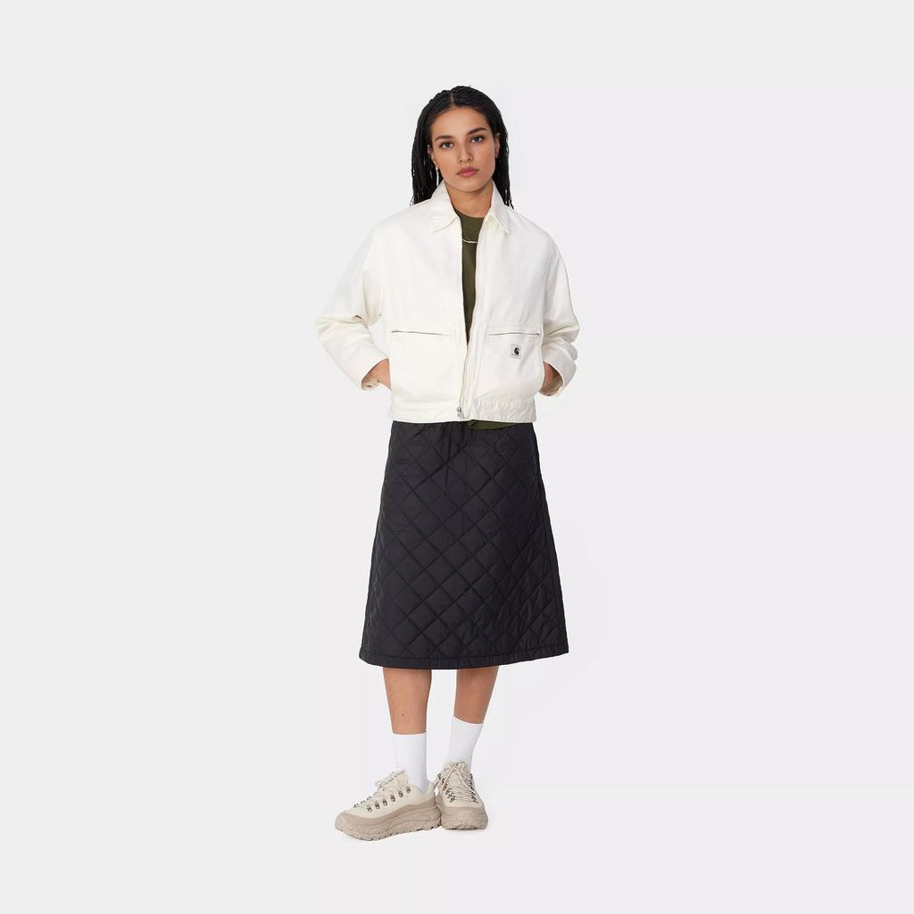 Carhartt WIP Fw24 W Norris Jacket Square Tag Chest Pocket Adjustable Cuffs And Hem Drop Shoulder Loose Jacket Women Jacket Wax-White I033568-D6-02