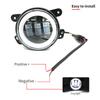 Car Led 4 Inch Front Bumper Fog Light For Off-Road With/Without White Yellow Halo Ring Drl Angel Eyes Lamp 30W Fog Lights