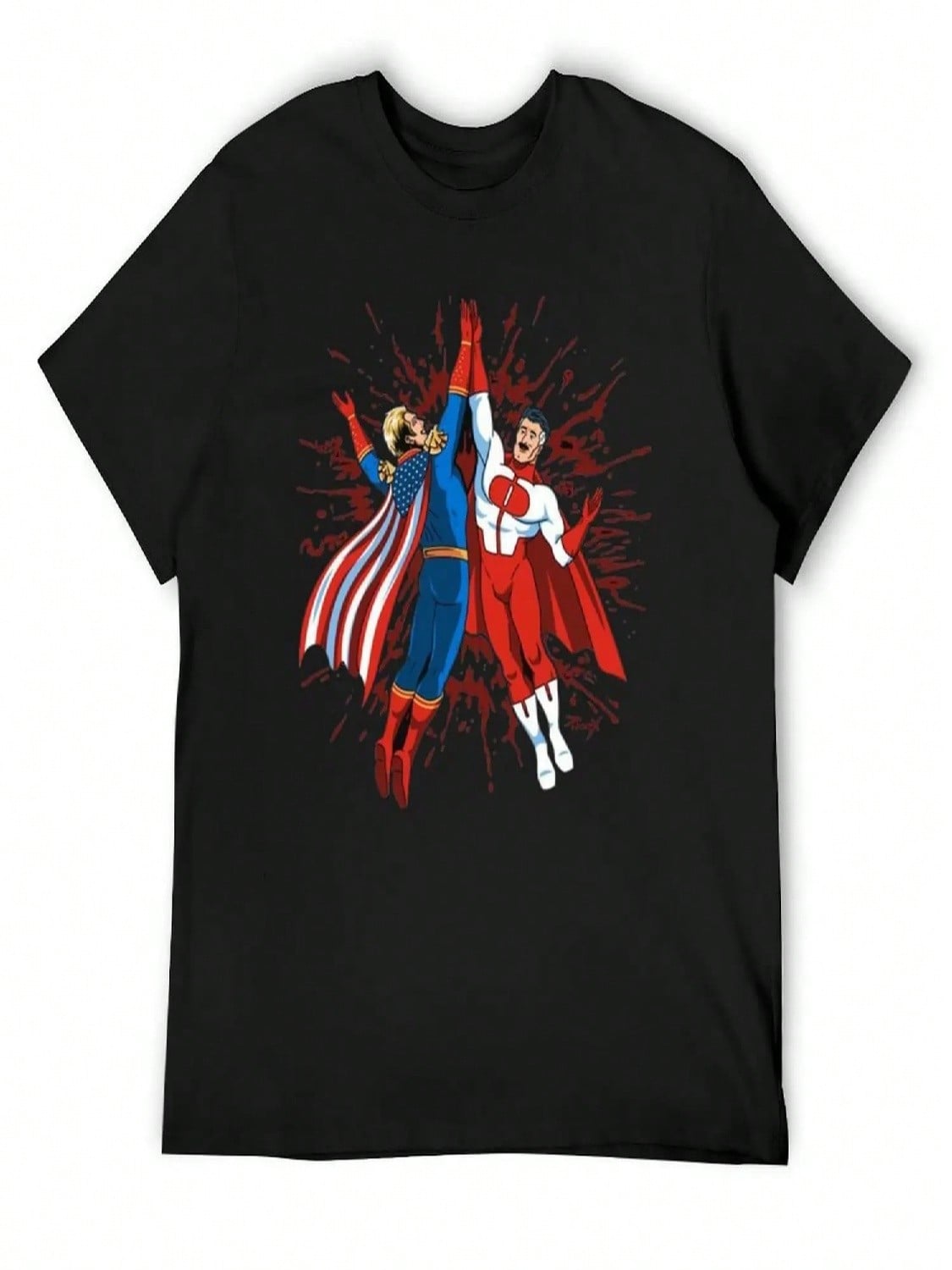 Omni Man And Homelander T-Shirt T-Shirt Oversizeds Blouse Shirts Graphic Shirts Men Graphic S