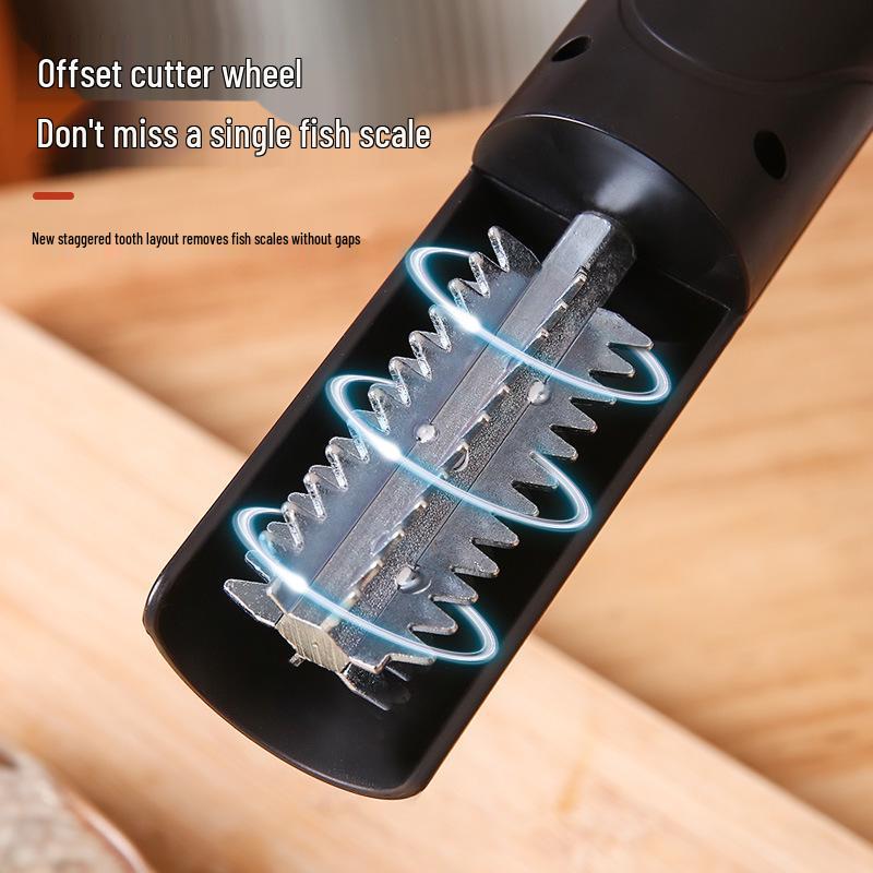 Automatic Rechargeable Fish Scale Remover with Stainless Steel Blade and Ergonomic Handle