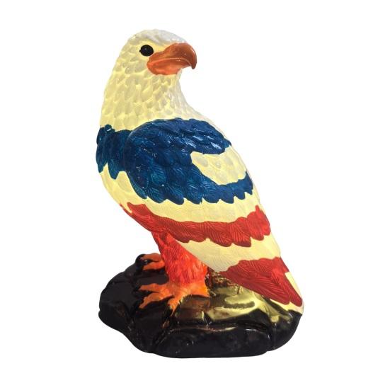 Adler Nachtlicht, Harz Adler Statue Schreibtischlampe mit warmem Schein, Handbemalte Vogel Skulptur für Heimdekoration