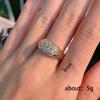 2026 New European and American Gold Inlaid Elegant Women's Zircon Ring Trendy Elegant Banquet Personalized Jewelry