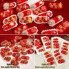 Embroidery Chinese Yuanbao Horse Hairpin Hair Clip Hanfu Japanese Kimono Headwear Plush Ball Cloth New Year Red Hairpin