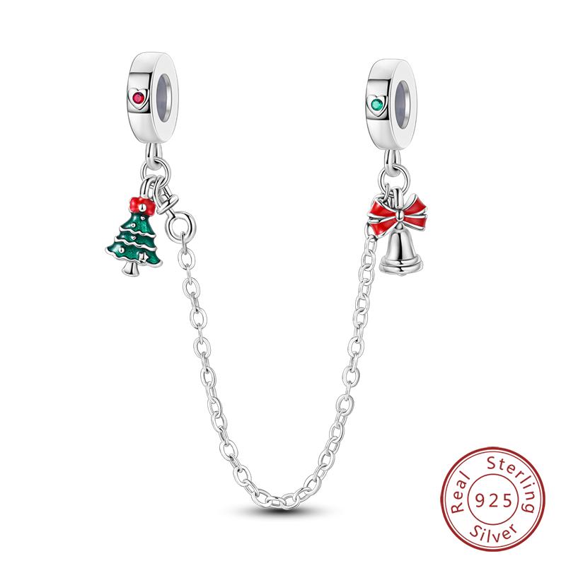 New Winter Charms Bead Copper Snowflake Snowman Penguin Deer Dangle Fit Bangle Bracelet Necklace Diy Jewelry