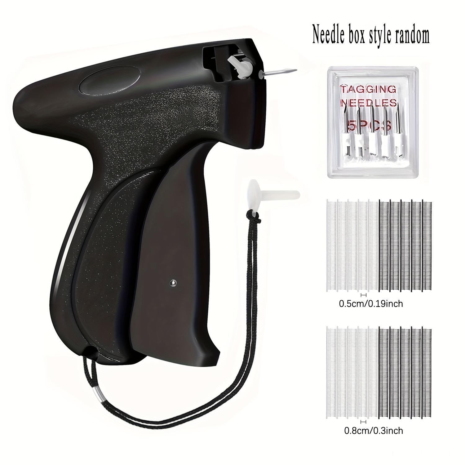 

1 шт. Стежковый пистолет для одежды - Ручной стежковый пистолет Быстрый фиксатор одежды - Пистолет для бирок - Включает 6 игл, 500 черных крепежей и 500 белых крепежей