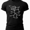 Funny Stick Figure Ow T Shirt Sarcastic Pain Humor  Vintage Washed Stretched Versatile Top For Everyday Wear Casual Comfortable