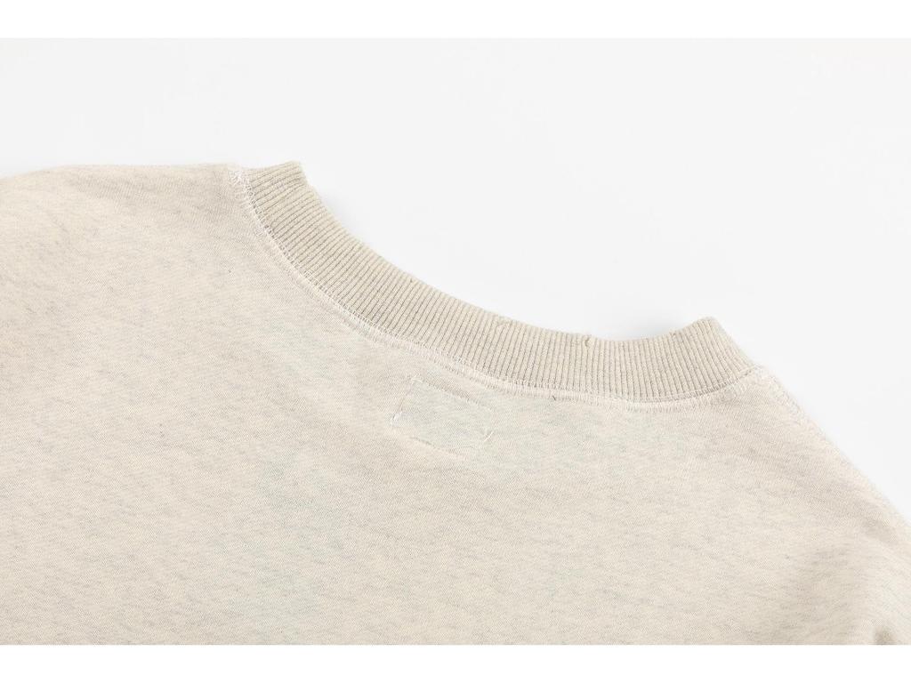 Retro Unisex Distressed Graffiti Print Loose Round Neck Sweatshirt
