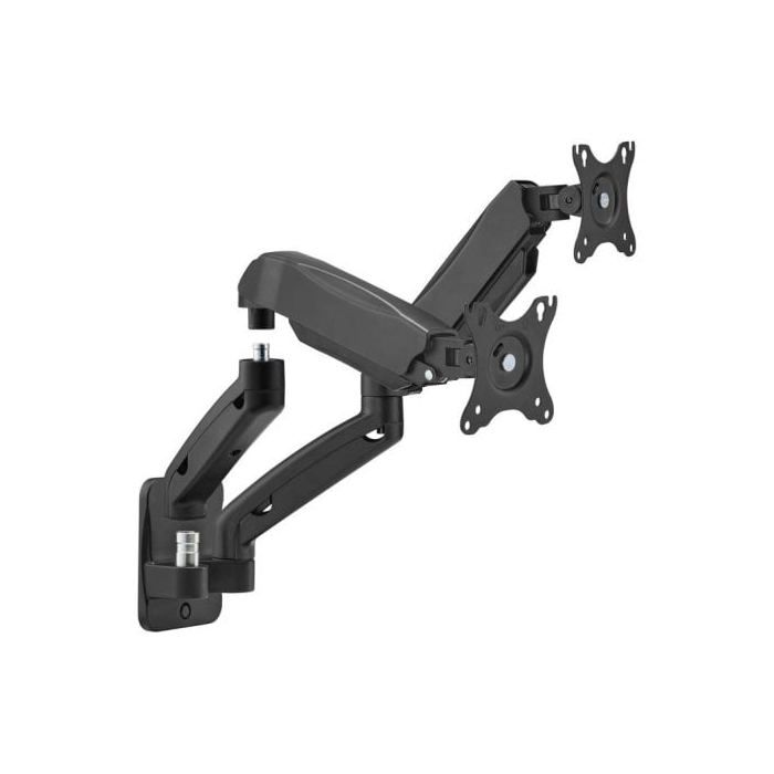 Aisens Soporte de Pared Pro Contrapeso Giratorio e Inclinable para Monitor/TV 2 Brazos 9Kg 17-32" Negro