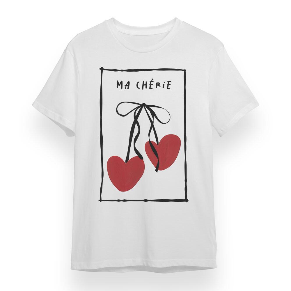 

Women s T-shirt With French Romance Graphic Unisex 100% Cotton Oversize Tee USA 3XL