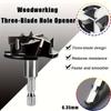Three-blade Hinge Hole Opener 35mm Woodworking Door Cabinet Desktop Plank Wood Hinge Hole Puncher Locator