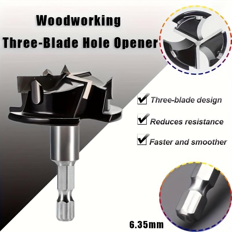 Three-blade Hinge Hole Opener 35mm Woodworking Door Cabinet Desktop Plank wood Hinge Hole Puncher Locator