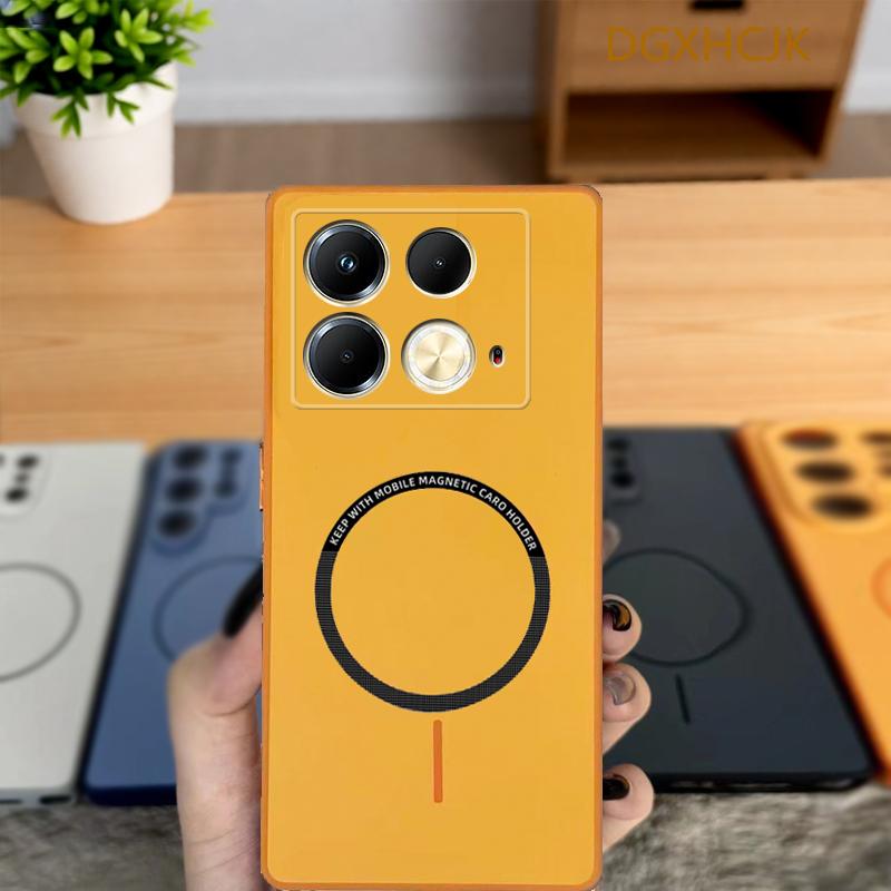 For Infinix Note 40 Case Infinix Note 40 Pro Phone Case Infinix Note 40 Pro + Plus Cover Color Magnetic Hard Silicone Back Cover