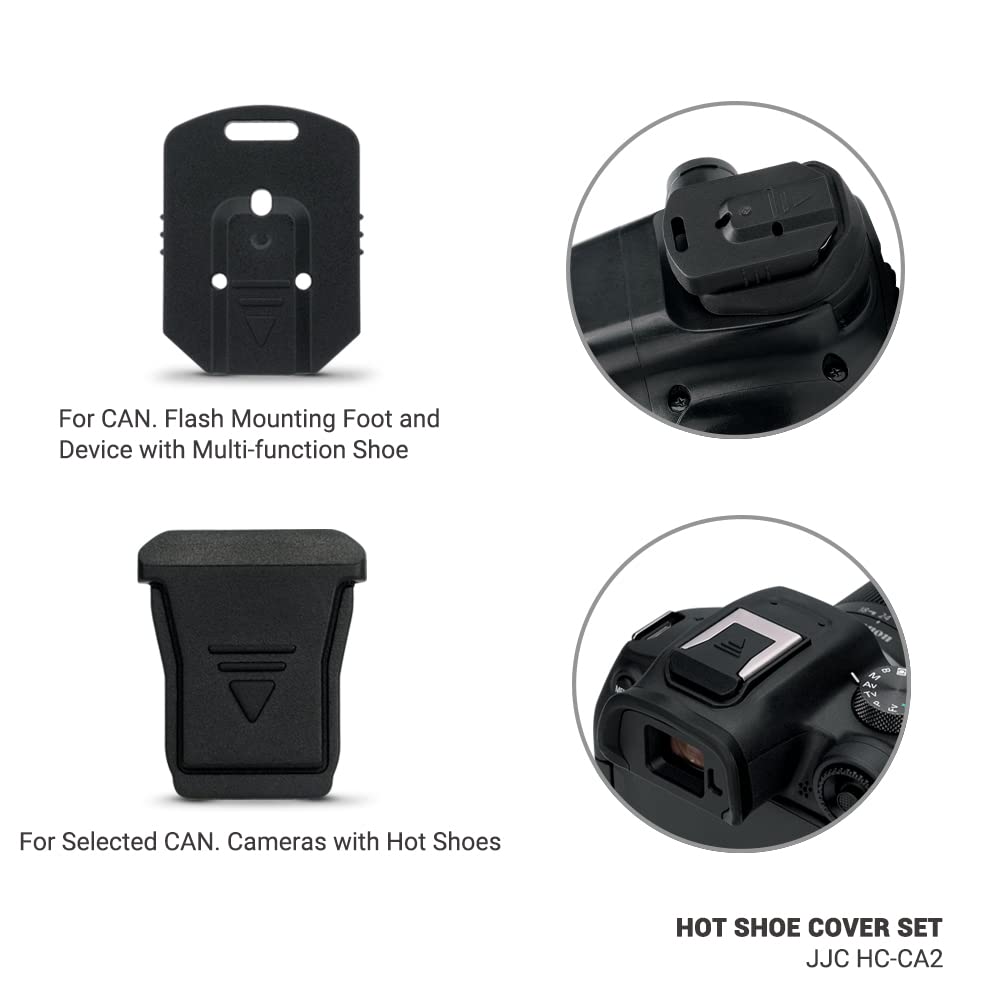 JJC Canon Hot Shoe and Connector Protection Cap Kit for Canon EOS 430EX 600EX Compatible with Canon ER-SC2 R10, R7, R5C, R3, III-RT, II-RT, 470EX-AI,