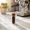 Talos Glass Mini Storage Jar, with Wood Lid, Moisture Proof Portable Small Container, for Coffee Beans Tea Sugar Spices Kitchen Organizer