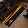 Race Track Print Runner Rug Anti-slip Garage Floor Mat Black Orange Sport Style Long Carpet for Motorcycle Lovers Home Decor