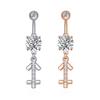 Zircon Belly Button Ring - Twelve Constellations Design