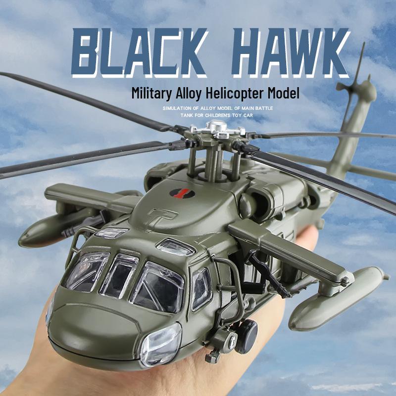 Apache Helicopter Alloy Model Military Toy for Kids