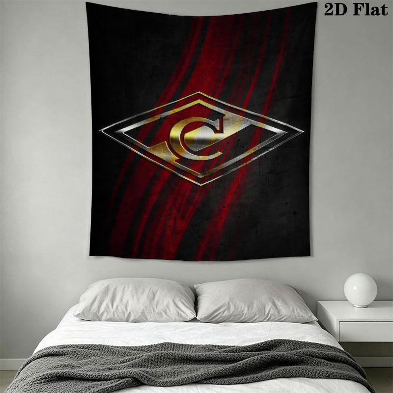 Spartak Moscow Charge Wall Hanging Printed Fabric Blanket Decorative Tapestries for Bedroom Living Room Home Decor
