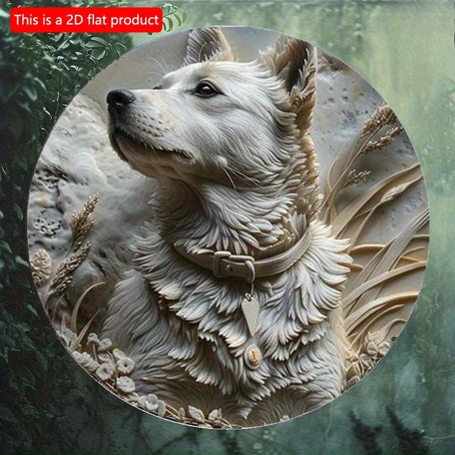 

2d Flat 20*20cm, Funny Cute Dog Gift, Theme Round Wooden Sign, Art Wooden Wall Decorative, for Home, Kitchen, Garden, Bedroom, Bar Decor. 20*20cm