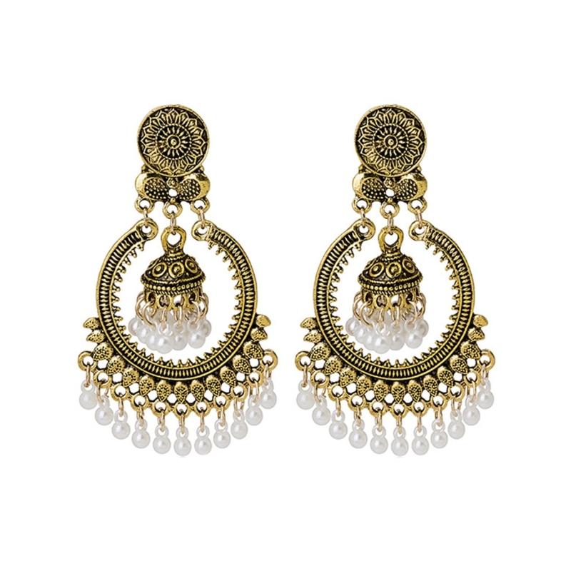 Stylish Long Dangle Earrings Handmade Pearls Tassels Earrings Beads Pendant Earrings Perfect for Women Party Accessories