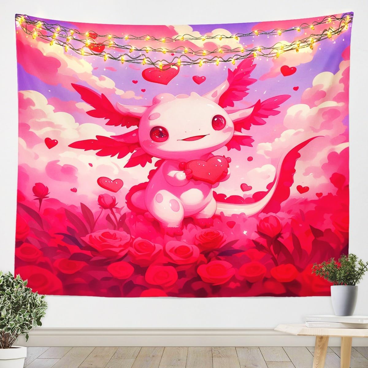 

Sugar Skull Large Tapestry For Kids Adults Room DecorPurple Rose Flowers Tapestries Goth Skull Tapestry Wall Hanging Skeleton 74x94cm(29x37in)