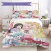Puella Magi Madoka Magica Pattern Bedding,Quilt Set Quilt Cover Pillowcase Home Birthday Gift(1 * Duvet Cover + 2 * Pillowcase, Without Core)_lx