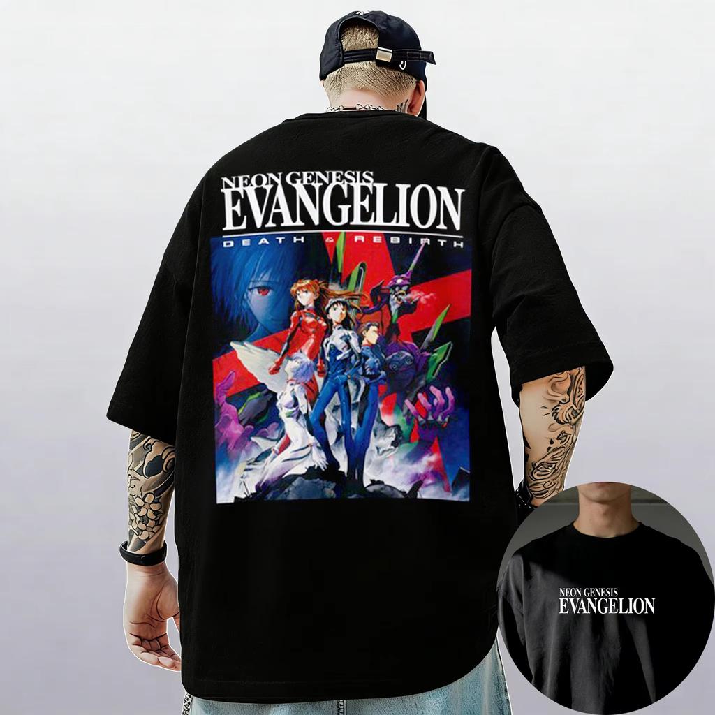 Neon Genesis Evangelion End of Eva Eye Classic Style Short Sleeve Tshirt Unisex Men Women 2026 Summer ParentChild Cotton Tee