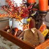 Plush Turkey Toy for Thanksgiving, Harvest Festival Fall Stuffed Decorative with Pilgrim Hat, Plushie Table Centerpiece Decoration Decor