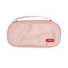 Handheld Double-layer Pencil Case Oxford Cloth Solid Color Student Case Pencil with Pen Clip Compartment Storage Bag School Stationery