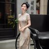 High-end silk cheongsam summer 1011 new retro improved new Chinese style mulberry silk dress women's long