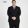ROMON Men's Plus Size Business Casual Suit Set