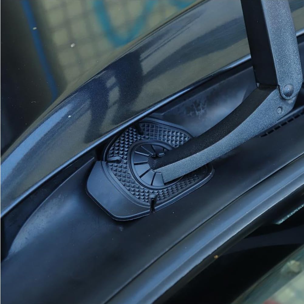 Surakey 2 Pack Car Wiper Arm Hole Protection Pad, Noiseless Silicone Dust Cover, Car Windshield Wiper Arm Hole Plug Protection Cover for Various