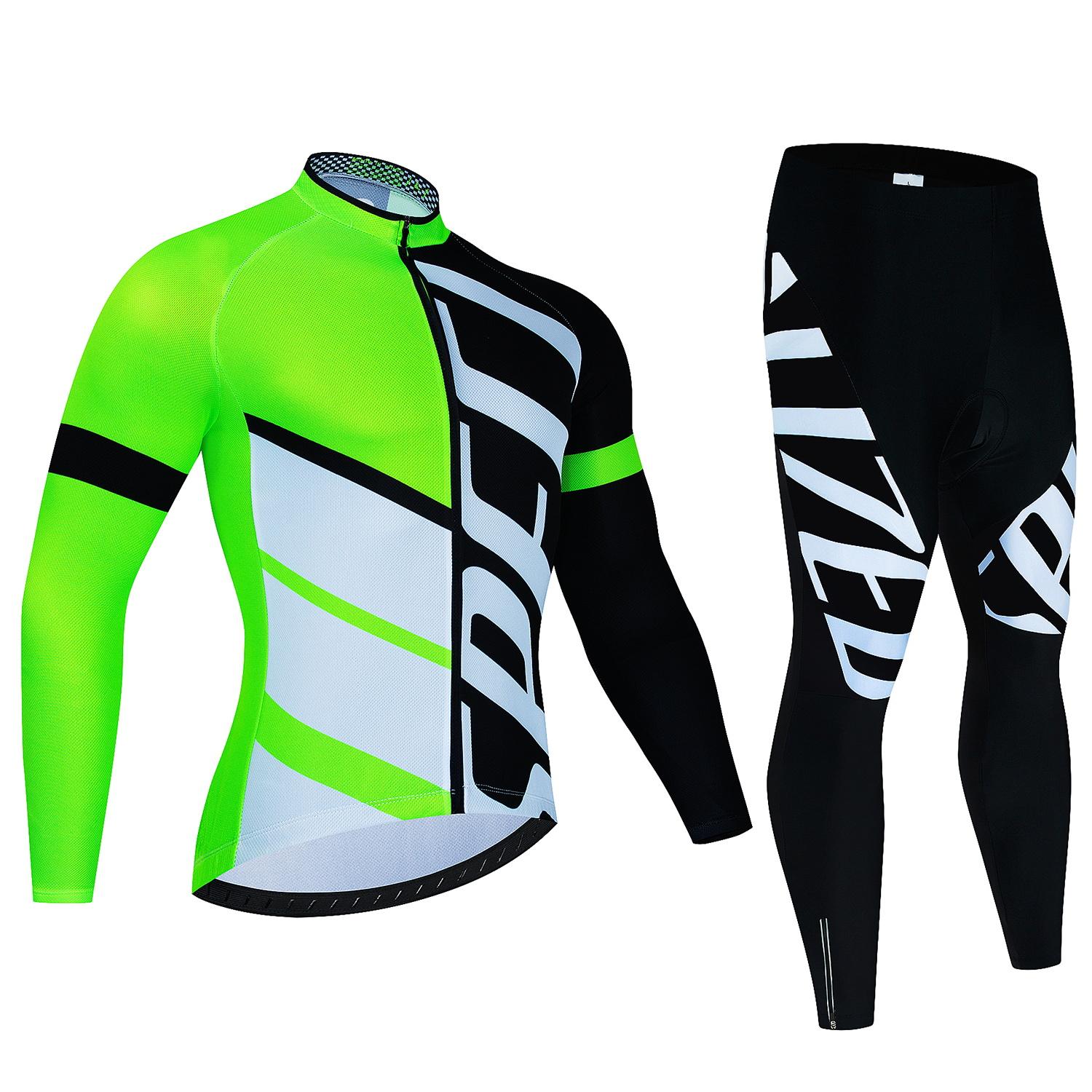 

New Winter Cycling Jersey Set 2025 Men s Long Sleeve Mountain Bike Cycling Clothing Fleece Warm MTB Bicycle Clothes Wear Suit Asian size-4XL