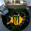 Monster Energy Round Area Rug,Carpet Rug for Living Room Bedroom Sofa Playroom Decor,Non-slip Floor Mat