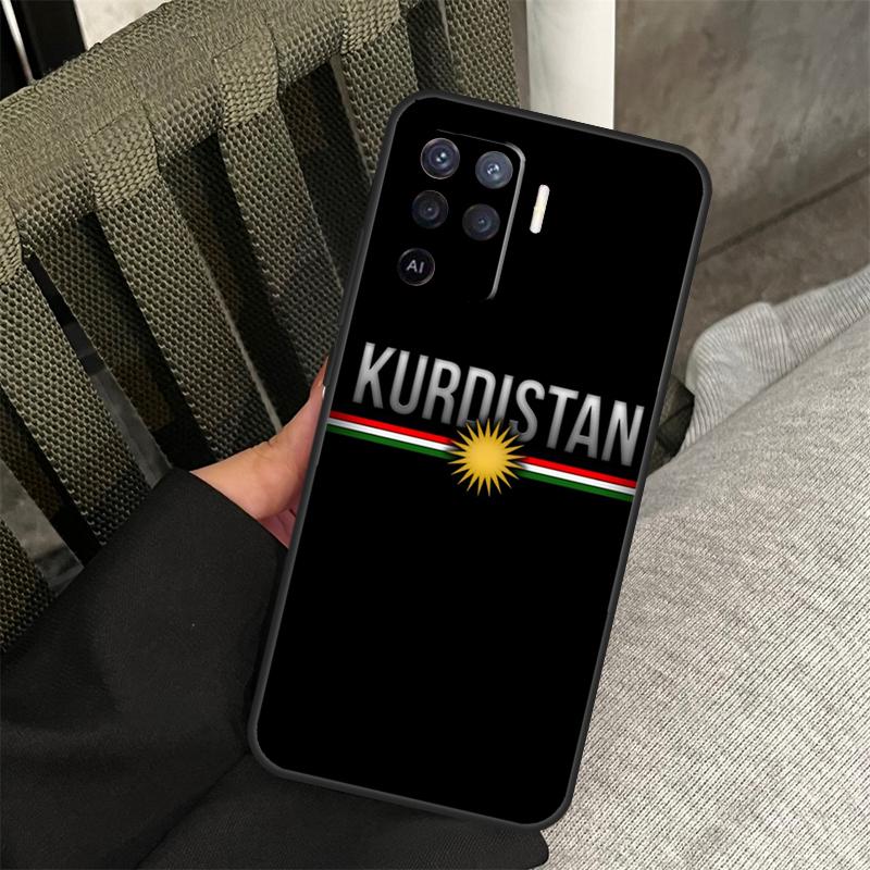 Etui z flagą Kurdystanu do Oppo A78 A98 A80 A40 A60 A18 A38 A58 A15 A17 A77 A74 A94 A54 A57S A16 A76 A96 Pokrowiec