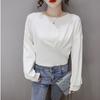 Small and Short Styles Paired with Pullover Sweaters Women's Spring and Autumn New All-match Loose Fashion Bottoming Shirt