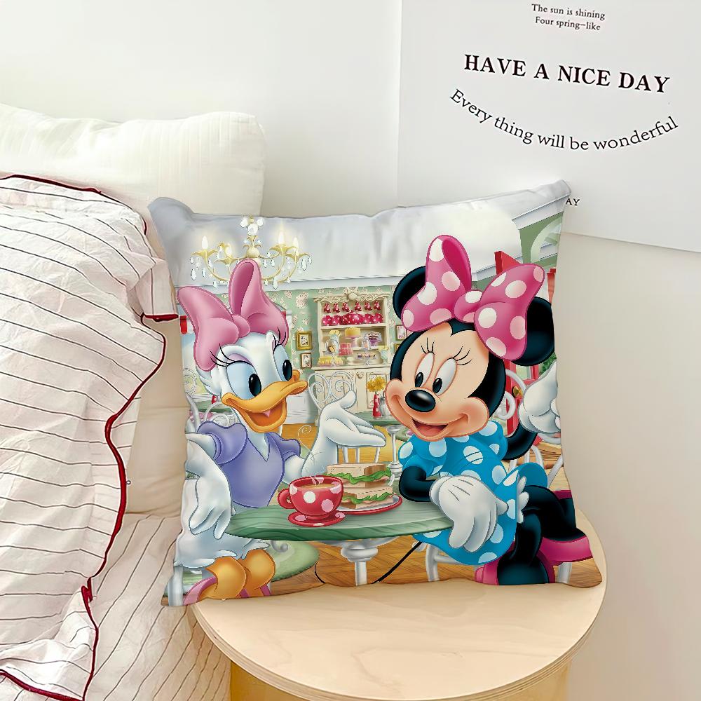 cartoon art pink cute m-Minnie Mouse Comfortable soft Pillow Case for Sofa Living Room Home office Decor Protective Covers
