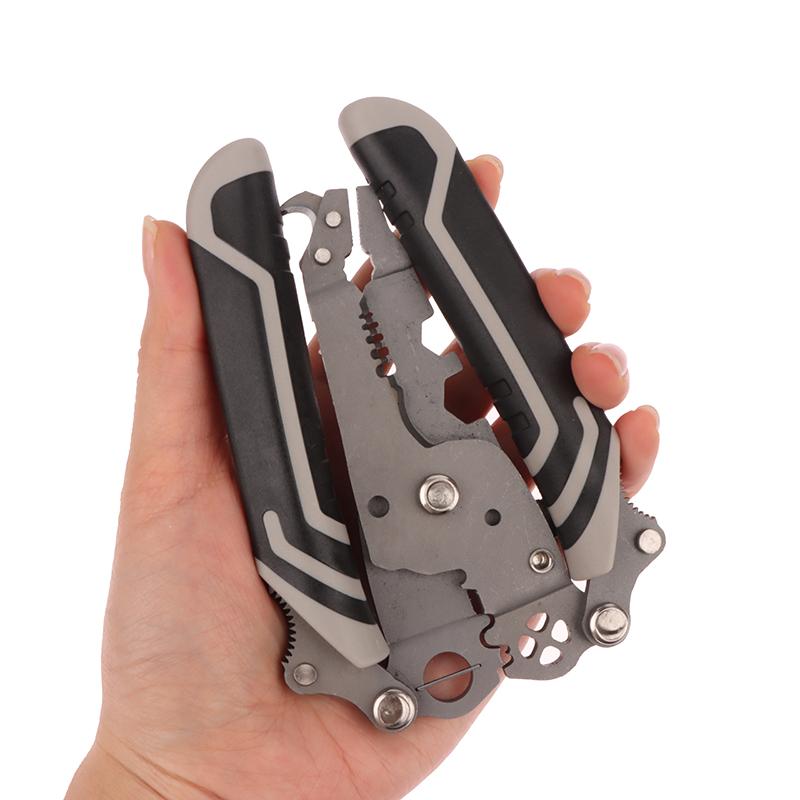 1Pc 18 In 1 Crimper Cable Cutter Pliers Foldable Wire Stripper Upgraded Multifunctional For Wire Stripping Shearing Cutting Tool