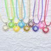 Fashion Acrylic Heart Pendant Necklaces for Women Hot Girls Snowflake Necklace