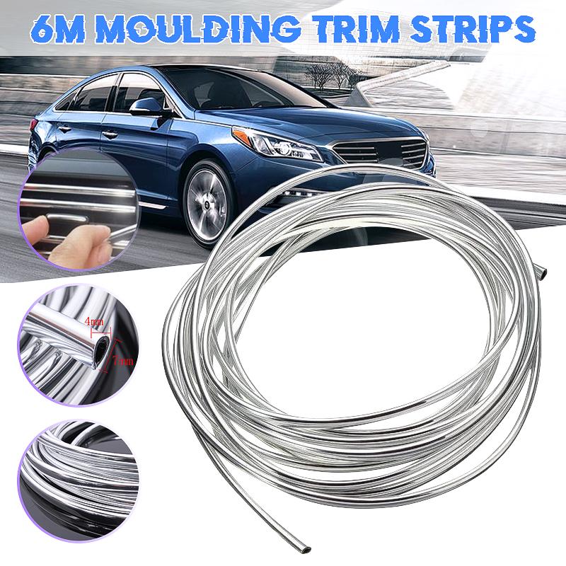 2.5m Chrome Moulding Trim Strip Car Door Edge Scratch Guard Strip Protector New!